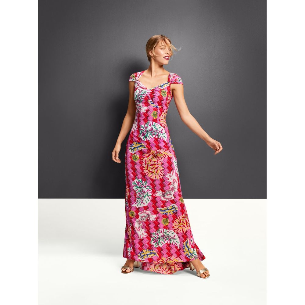 Zac Posen Sz 12 Safety-Pin Cap Sleeve Maxi Dress